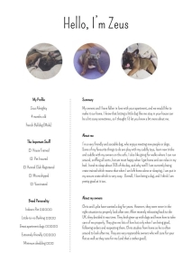 Pet resume